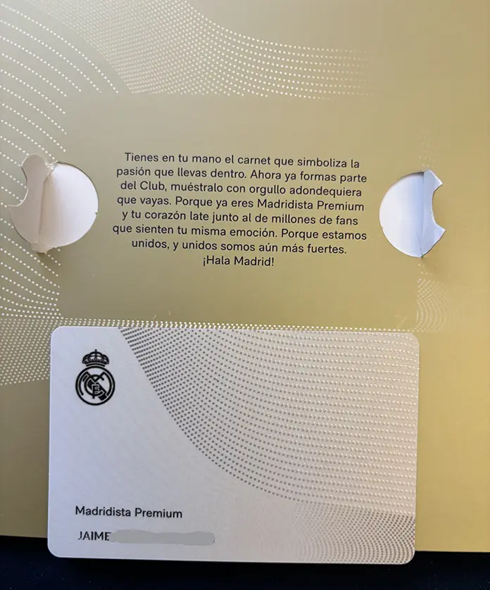 madridista premium card real madrid 2025 physical 05