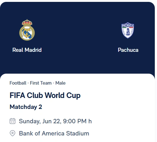 next match real madrid pachuca fifa club world cup 22 june 2025